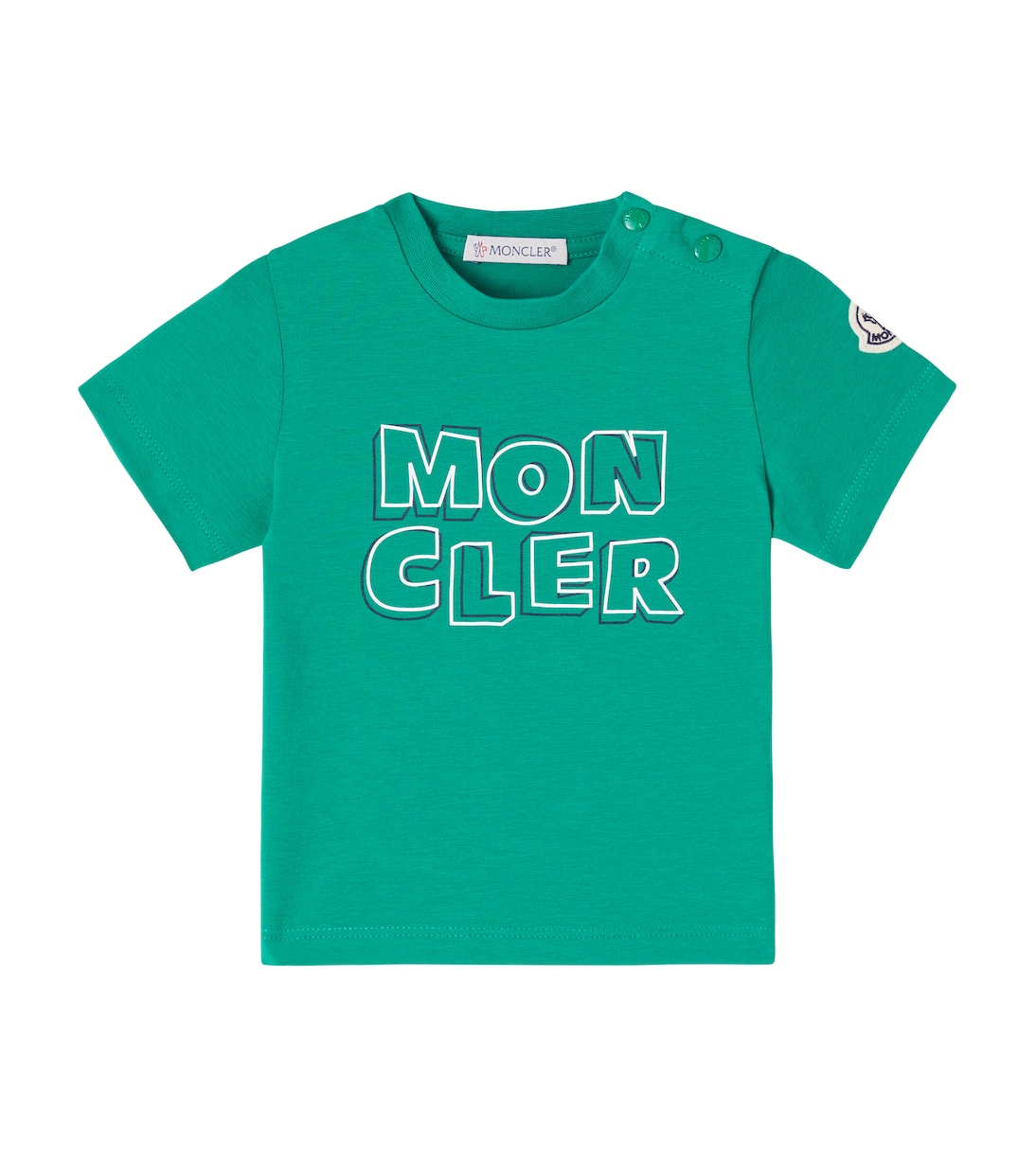 Bébé – T-shirt en coton mélangé à logo | Moncler Enfant