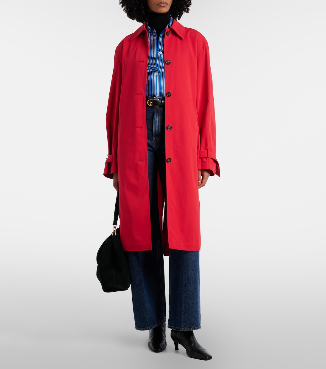 Striped oversized silk shirt | Toteme