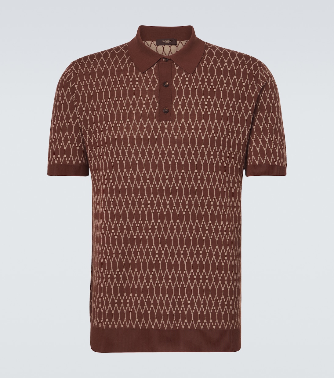 Cotton jacquard polo shirt | Slowear