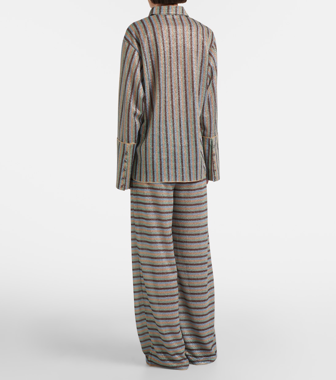Lumière striped wide-leg pants | Oséree