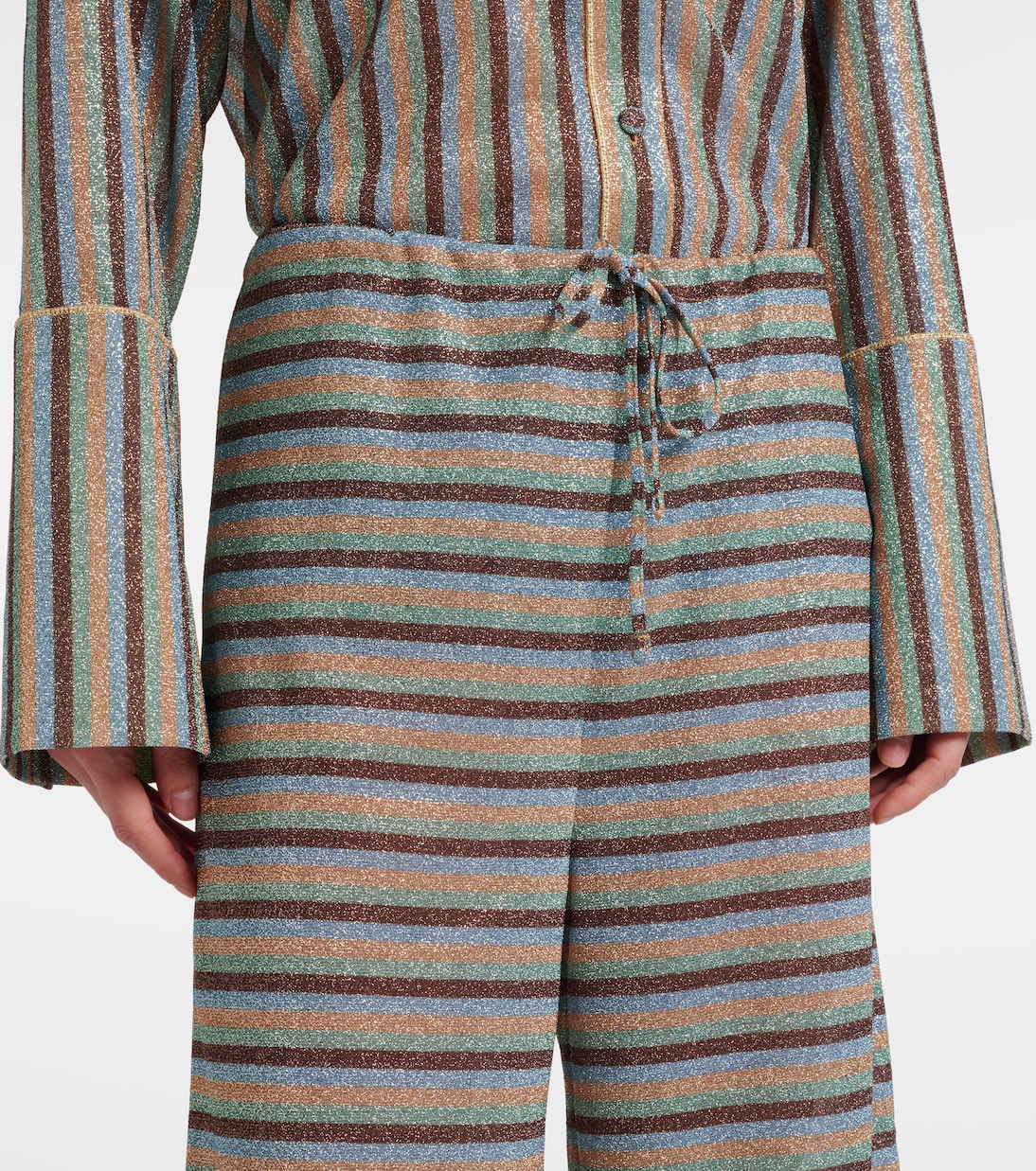 Lumière striped wide-leg pants | Oséree