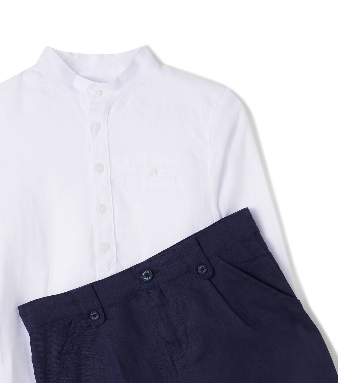 Linen shirt and shorts set | Tartine et Chocolat