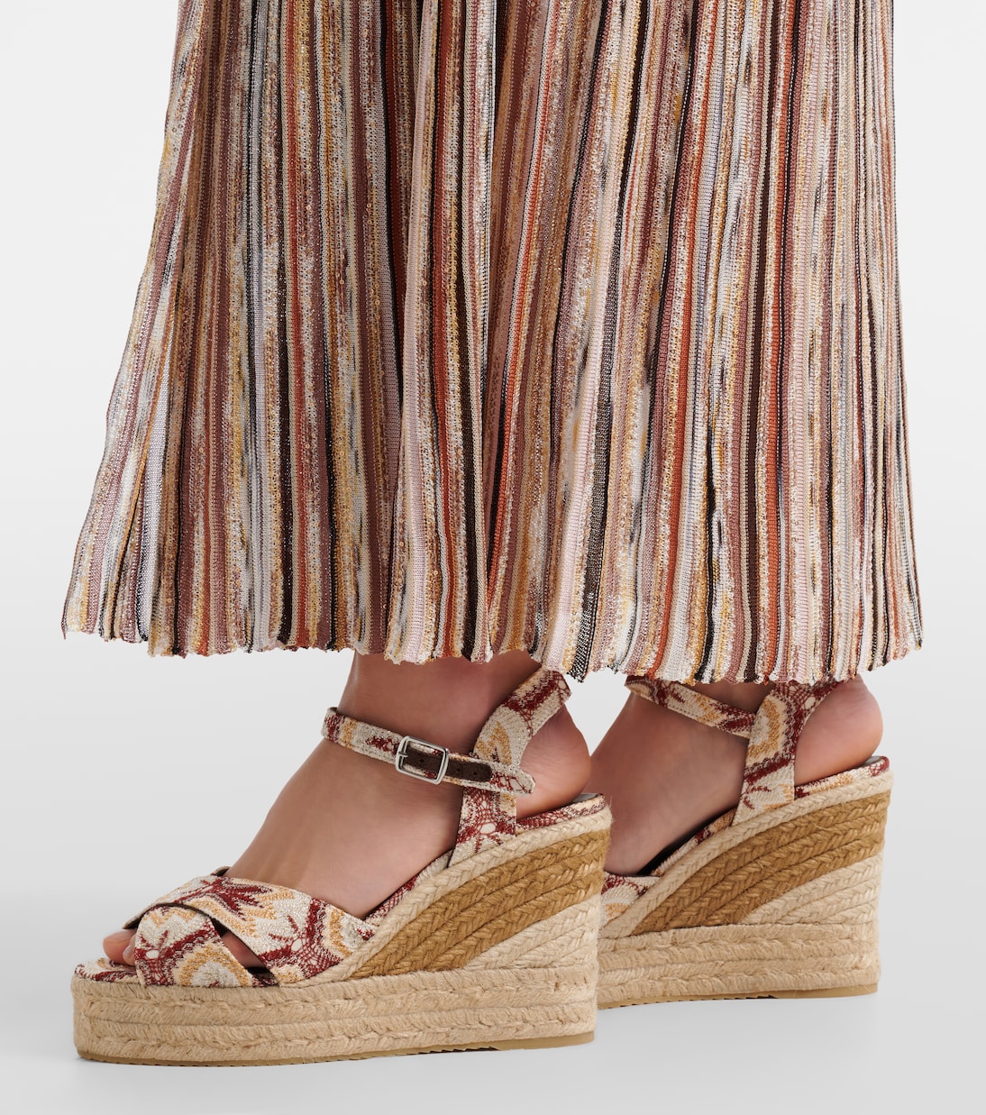 Carmen 110 lamé espadrille wedges | Missoni