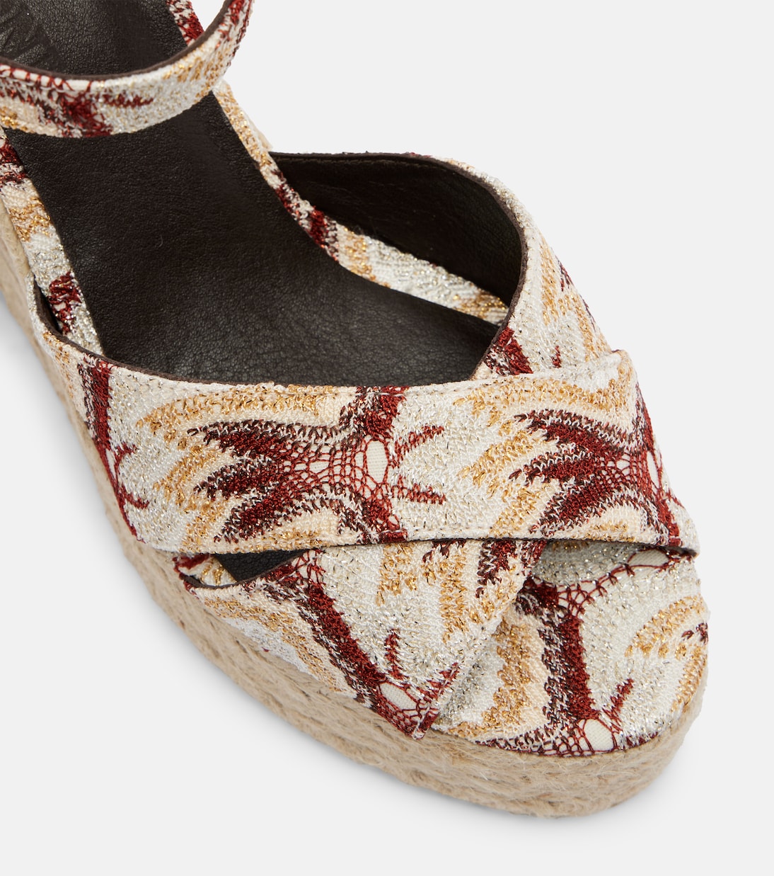 Carmen 110 lamé espadrille wedges | Missoni