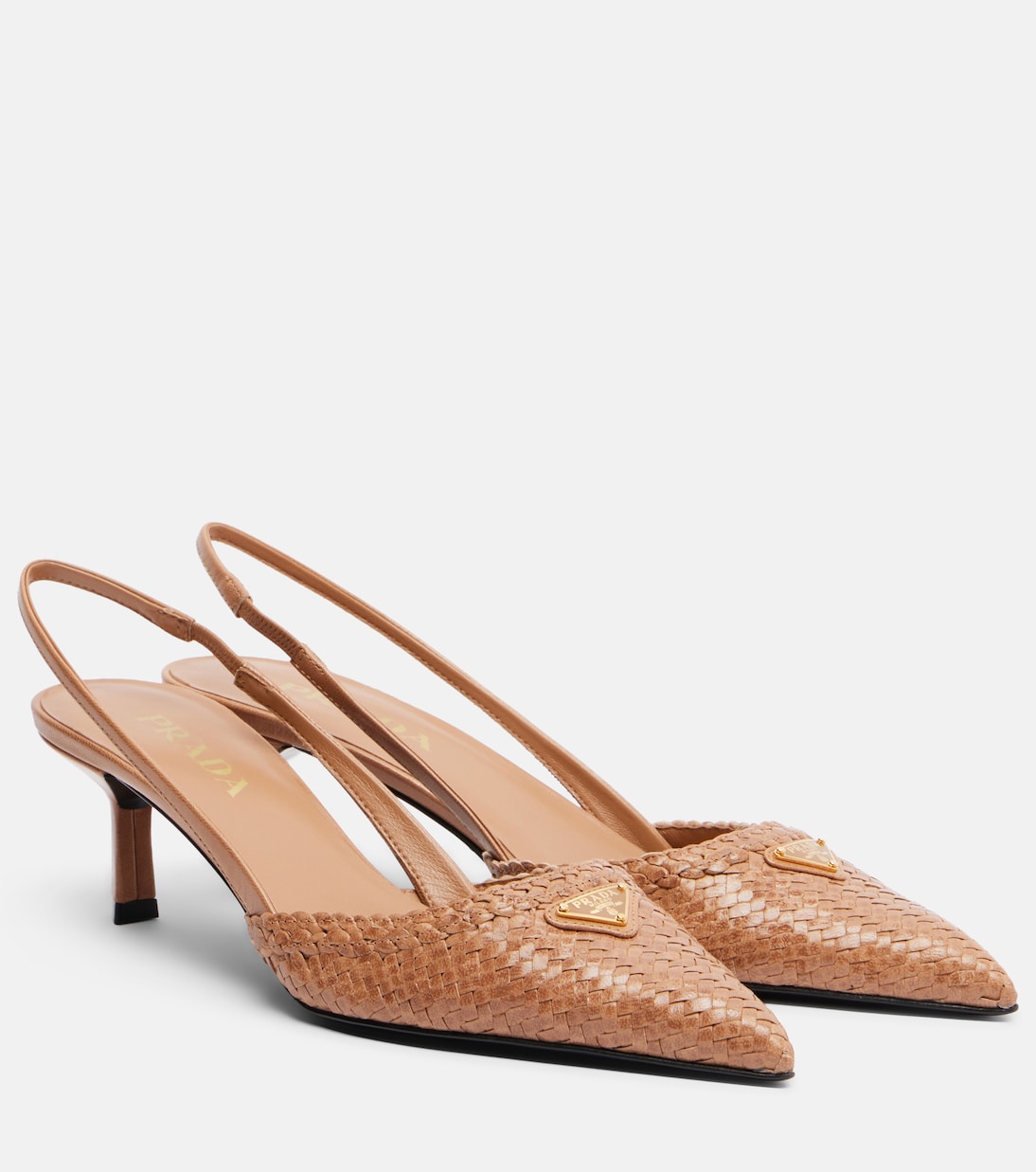 Slingback-Pumps aus Leder | Prada