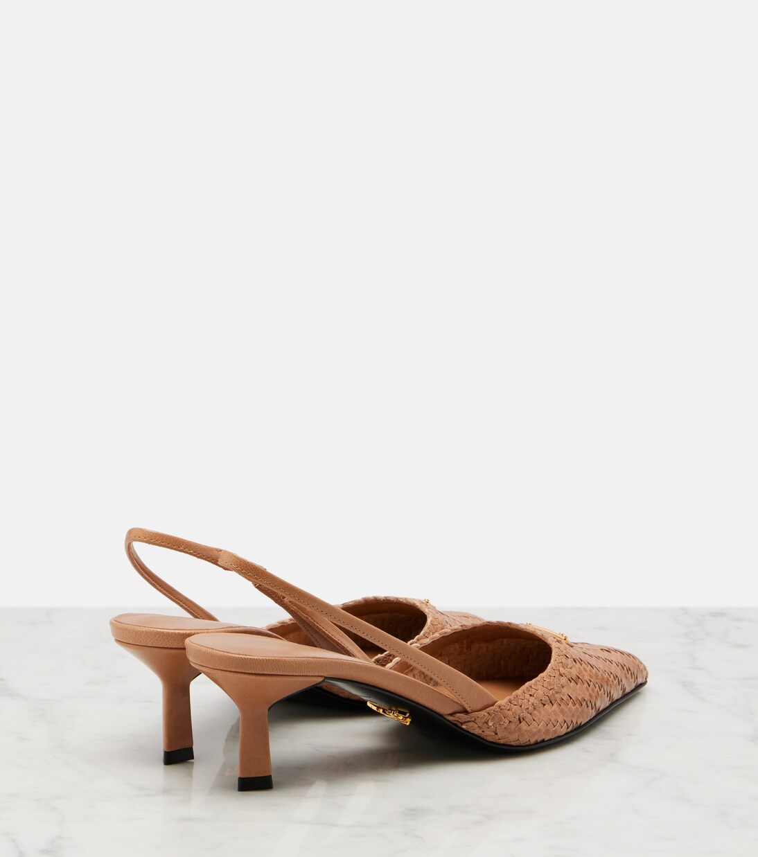 Slingback-Pumps aus Leder | Prada
