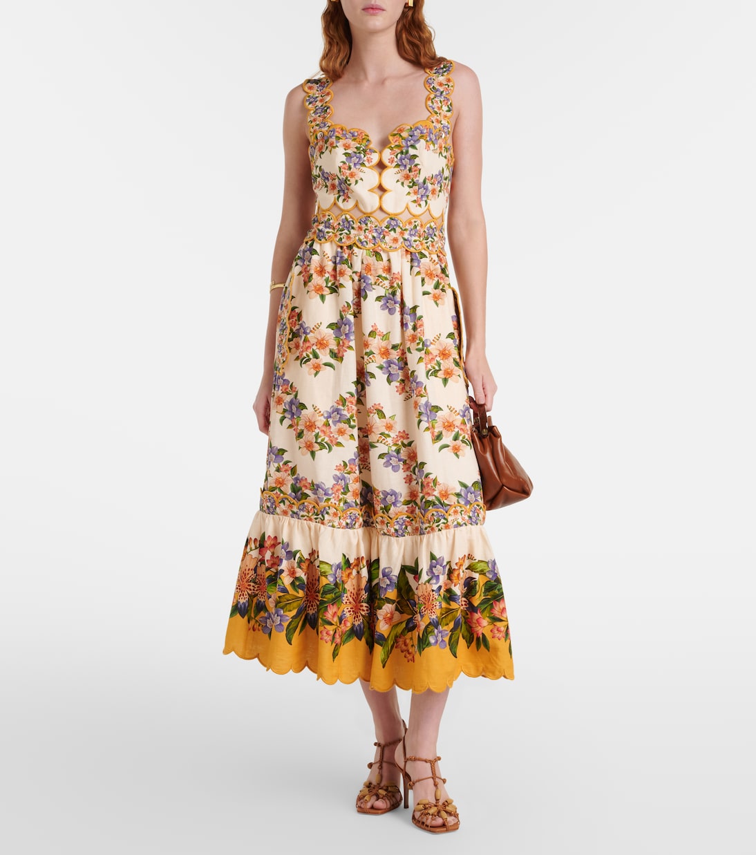 Abito midi in misto lino | Farm Rio