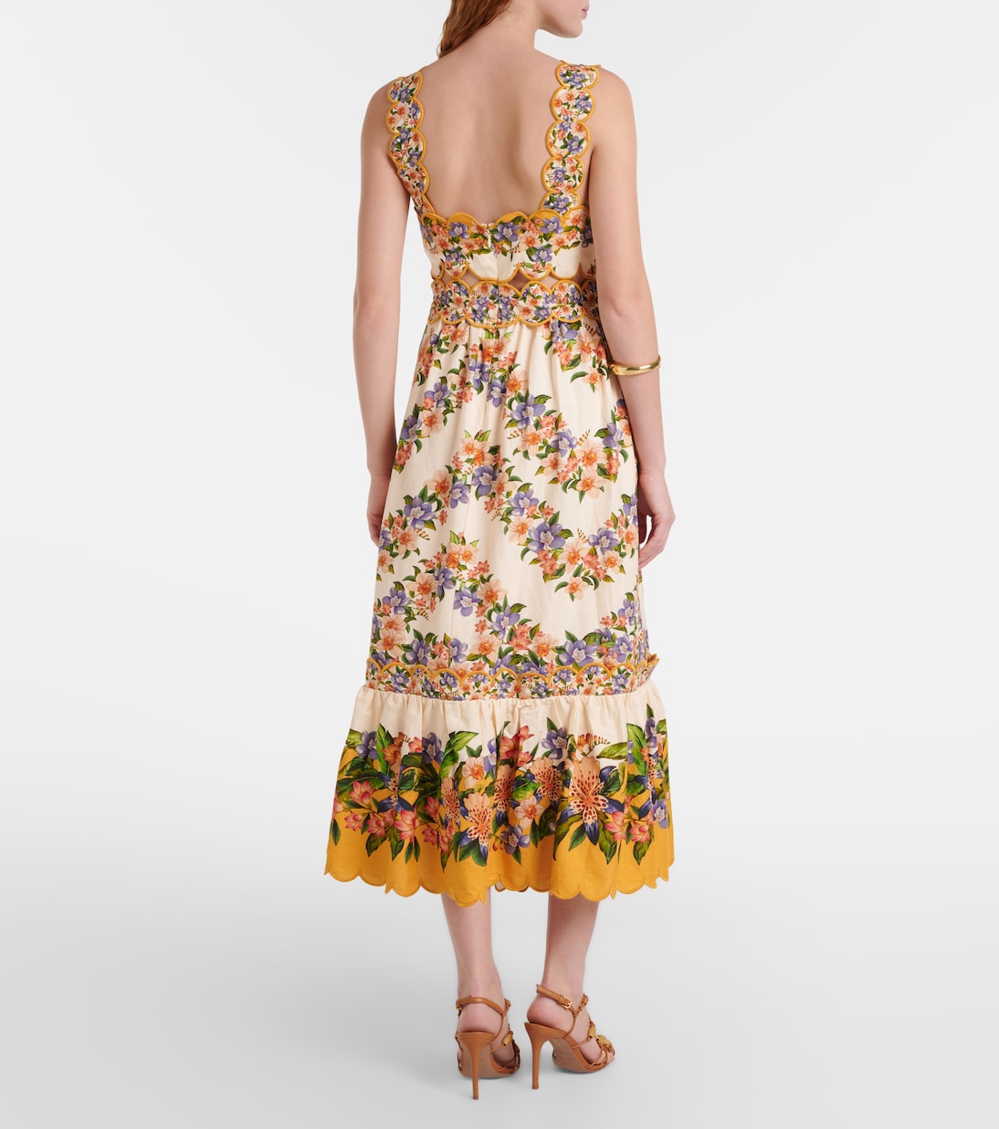 Abito midi in misto lino | Farm Rio