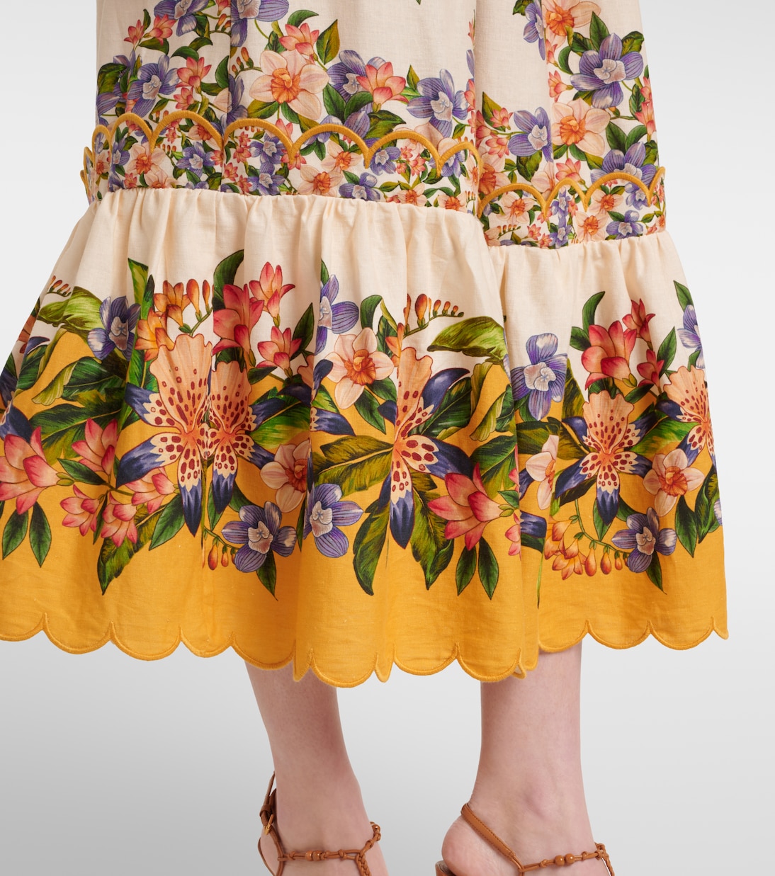 Abito midi in misto lino | Farm Rio