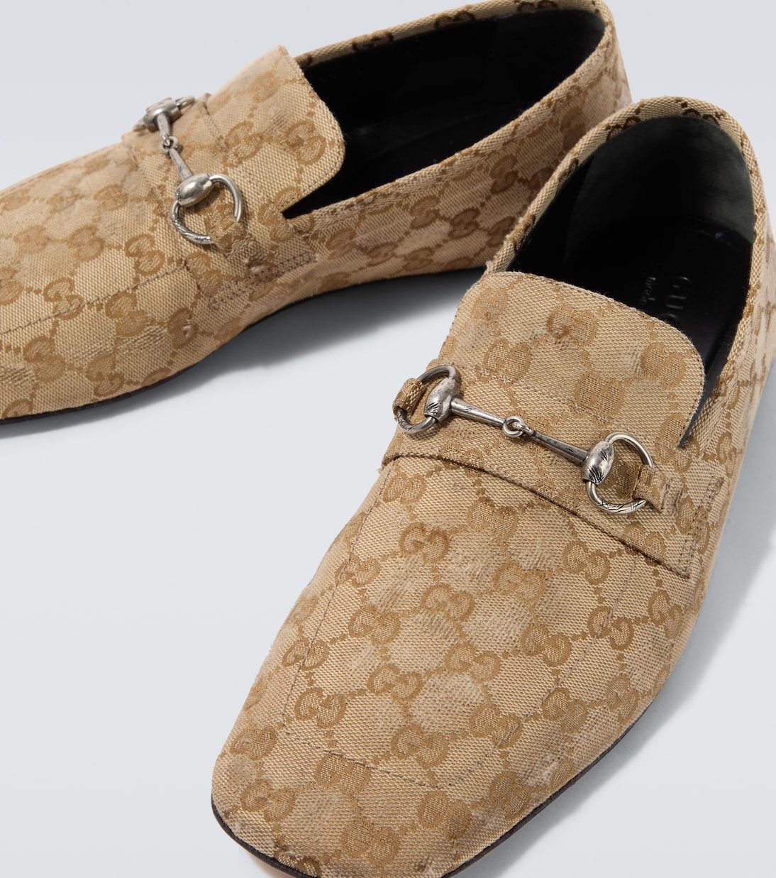 Loafers Horsebit GG aus Canvas | Gucci