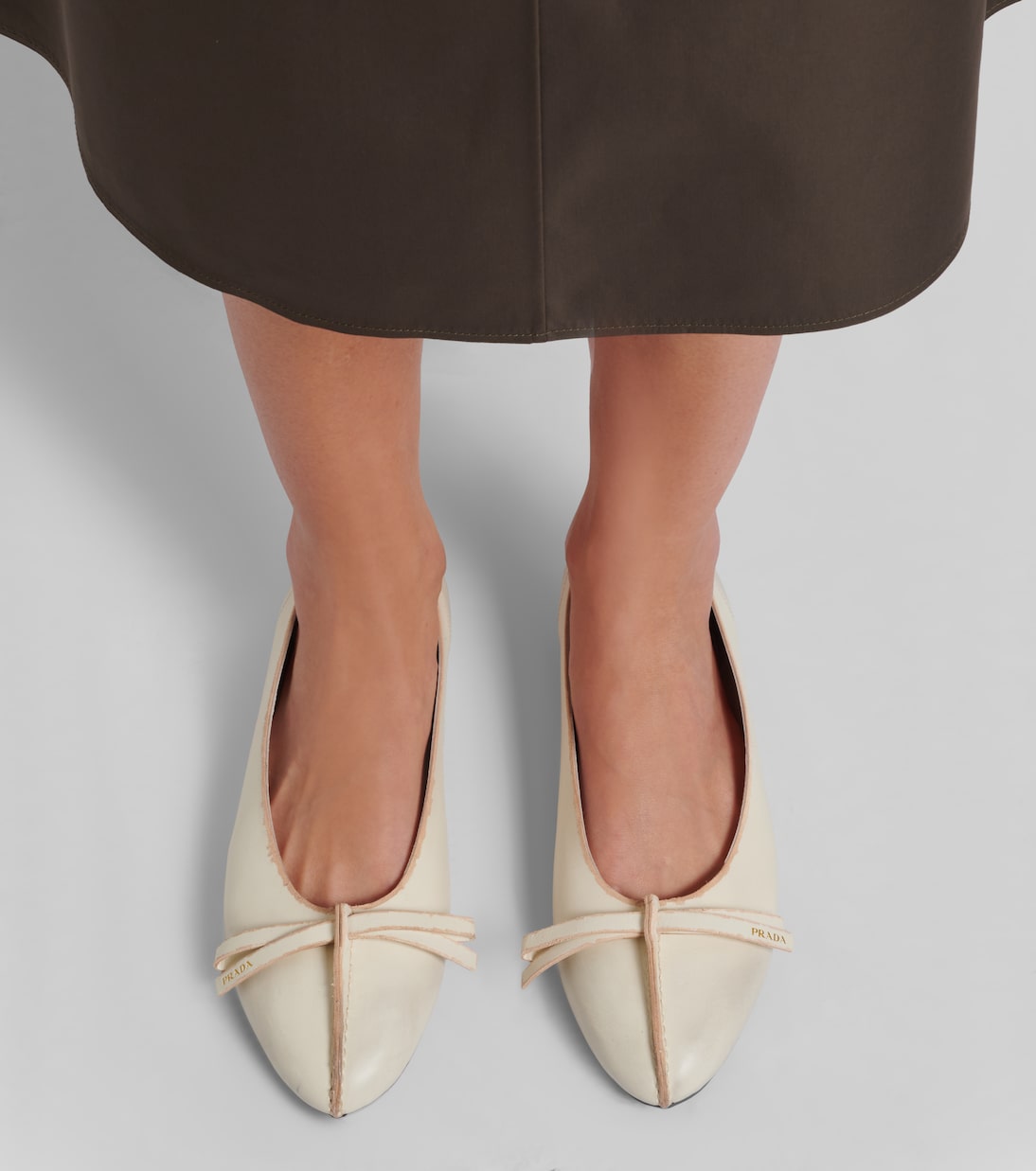 Ballerinas aus Leder | Prada