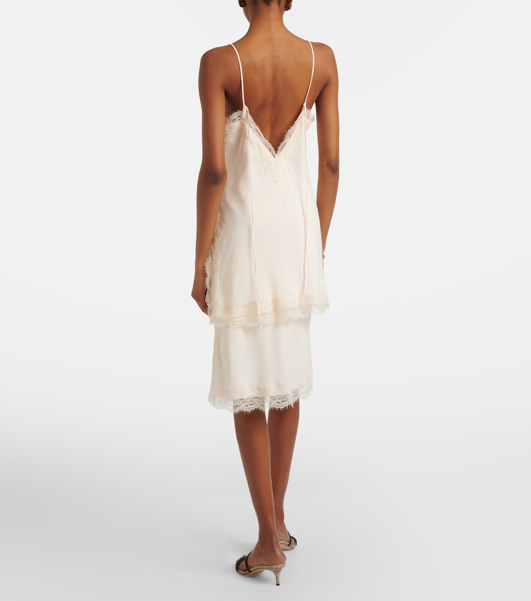 Jupe midi à dentelle | Róhe