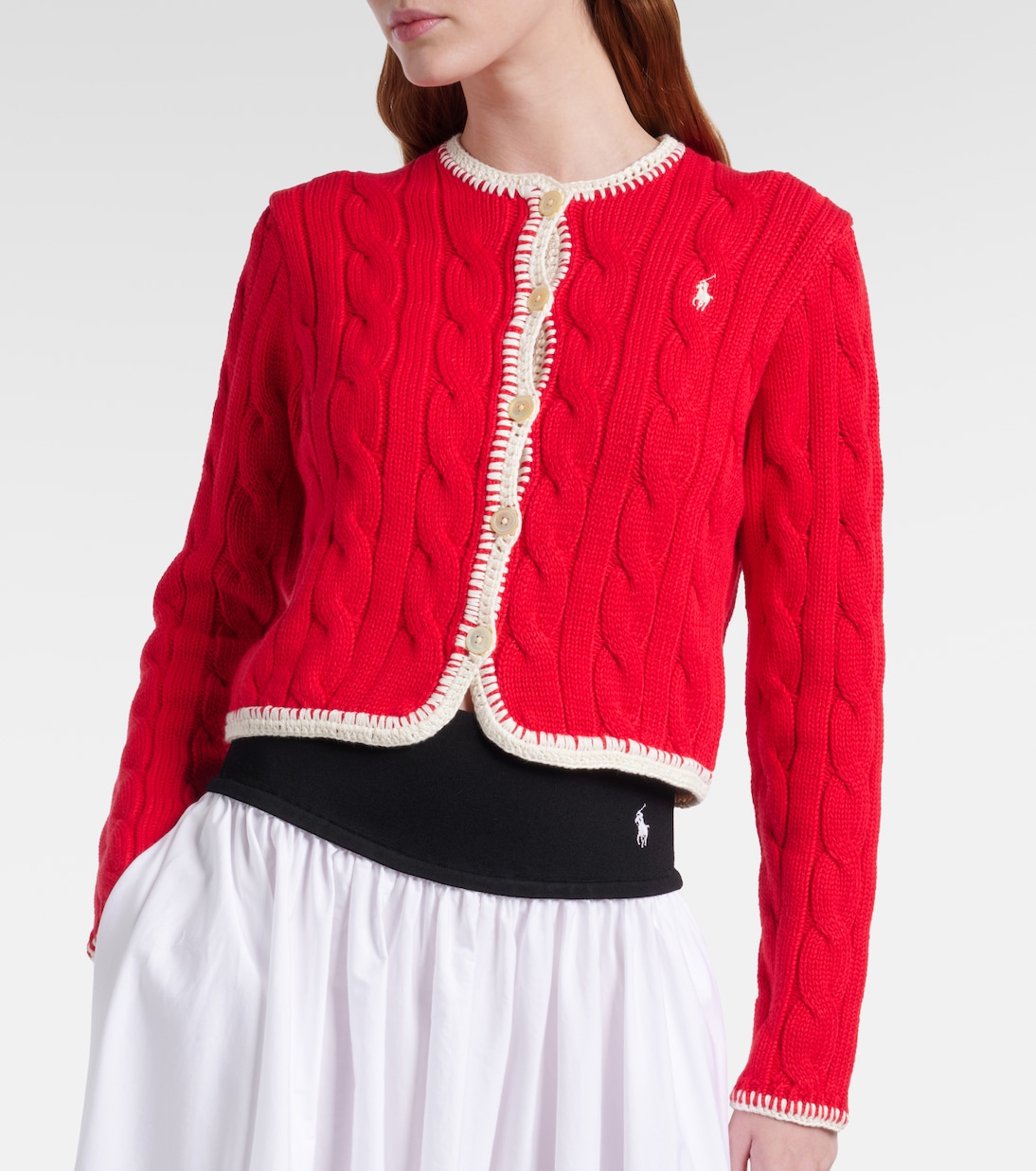 Cable-knit cotton cardigan | Polo Ralph Lauren