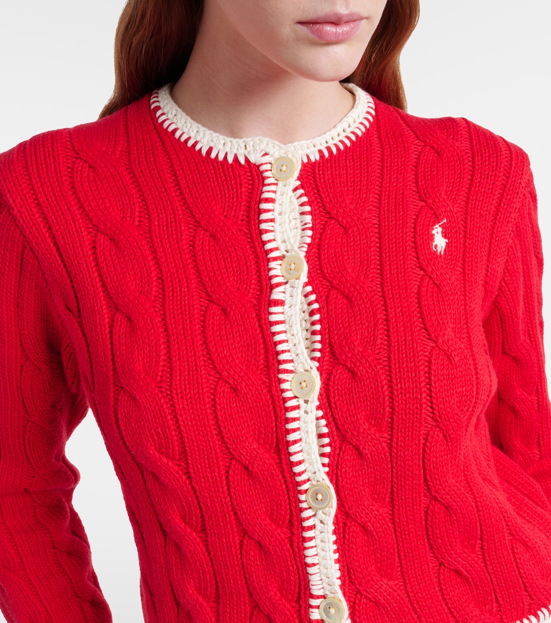 Cable-knit cotton cardigan | Polo Ralph Lauren