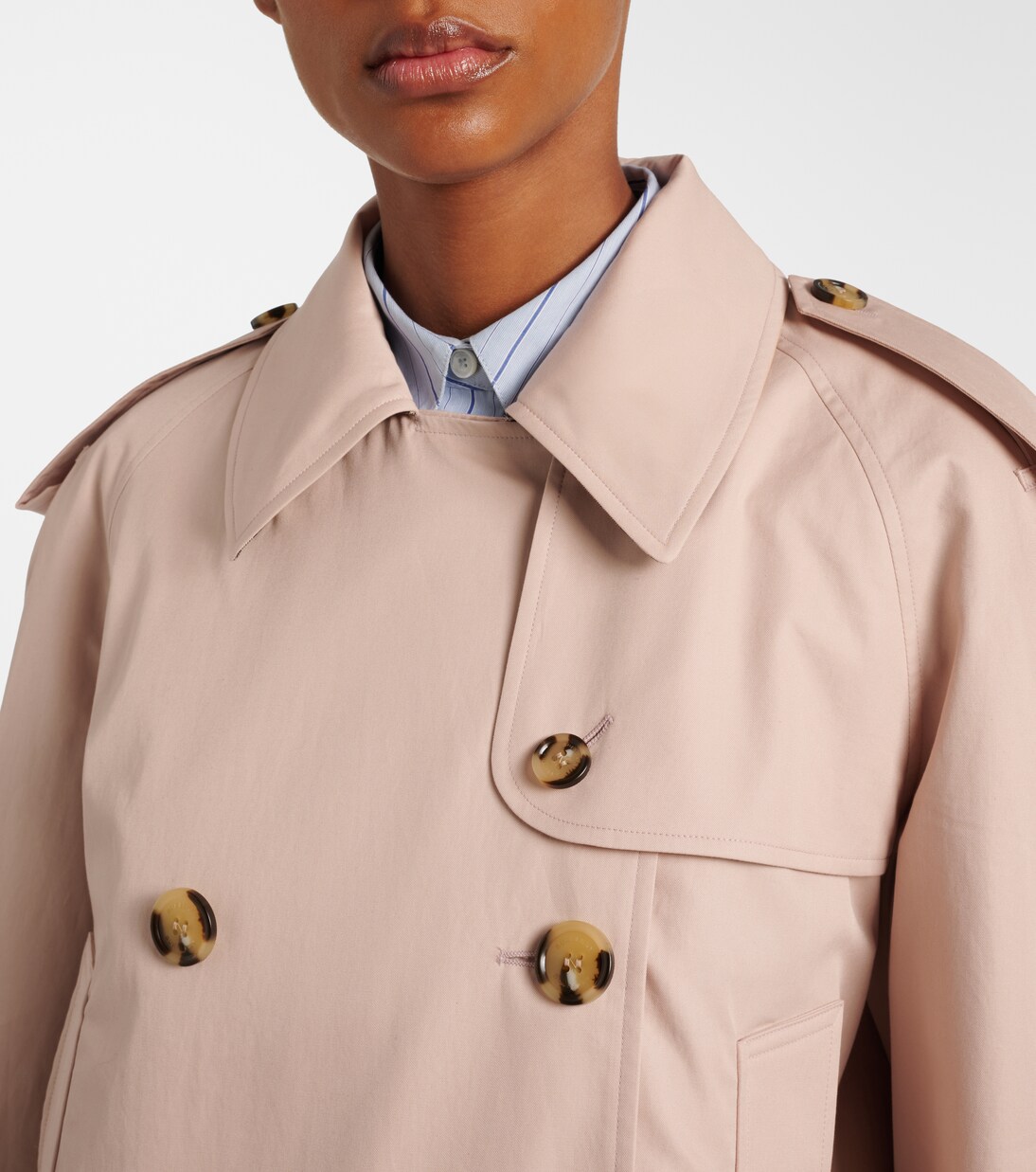 Cropped cotton gabardine trench coat | Burberry