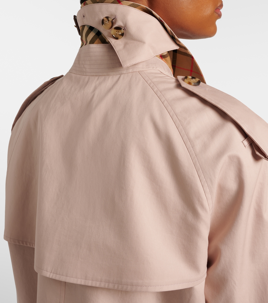 Cropped cotton gabardine trench coat | Burberry