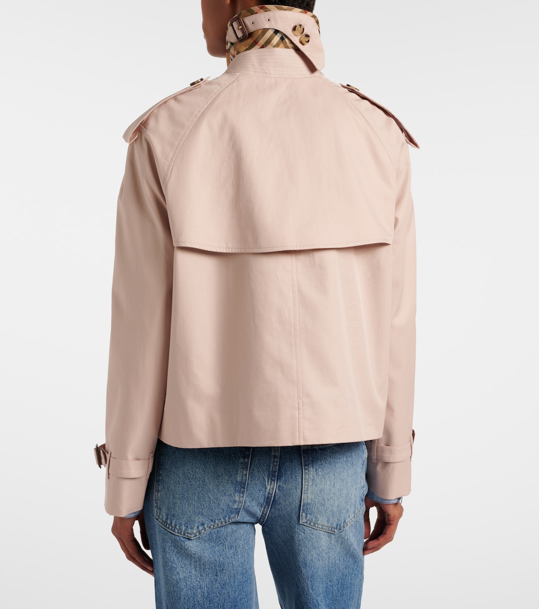 Cropped cotton gabardine trench coat | Burberry
