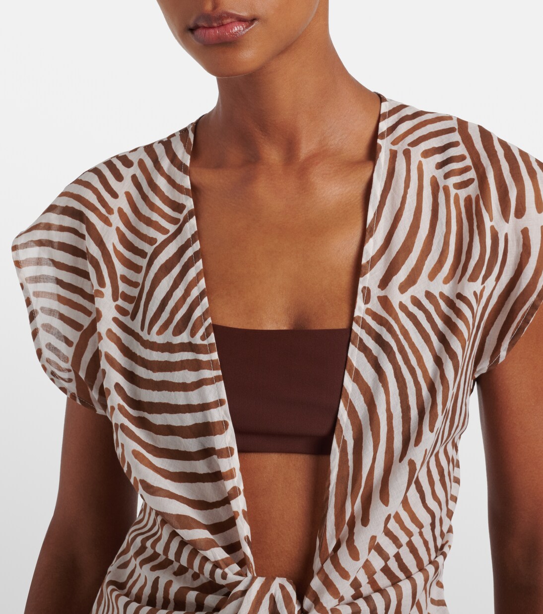 Vestido largo Sasha de algodón estampado | ViX Paula Hermanny