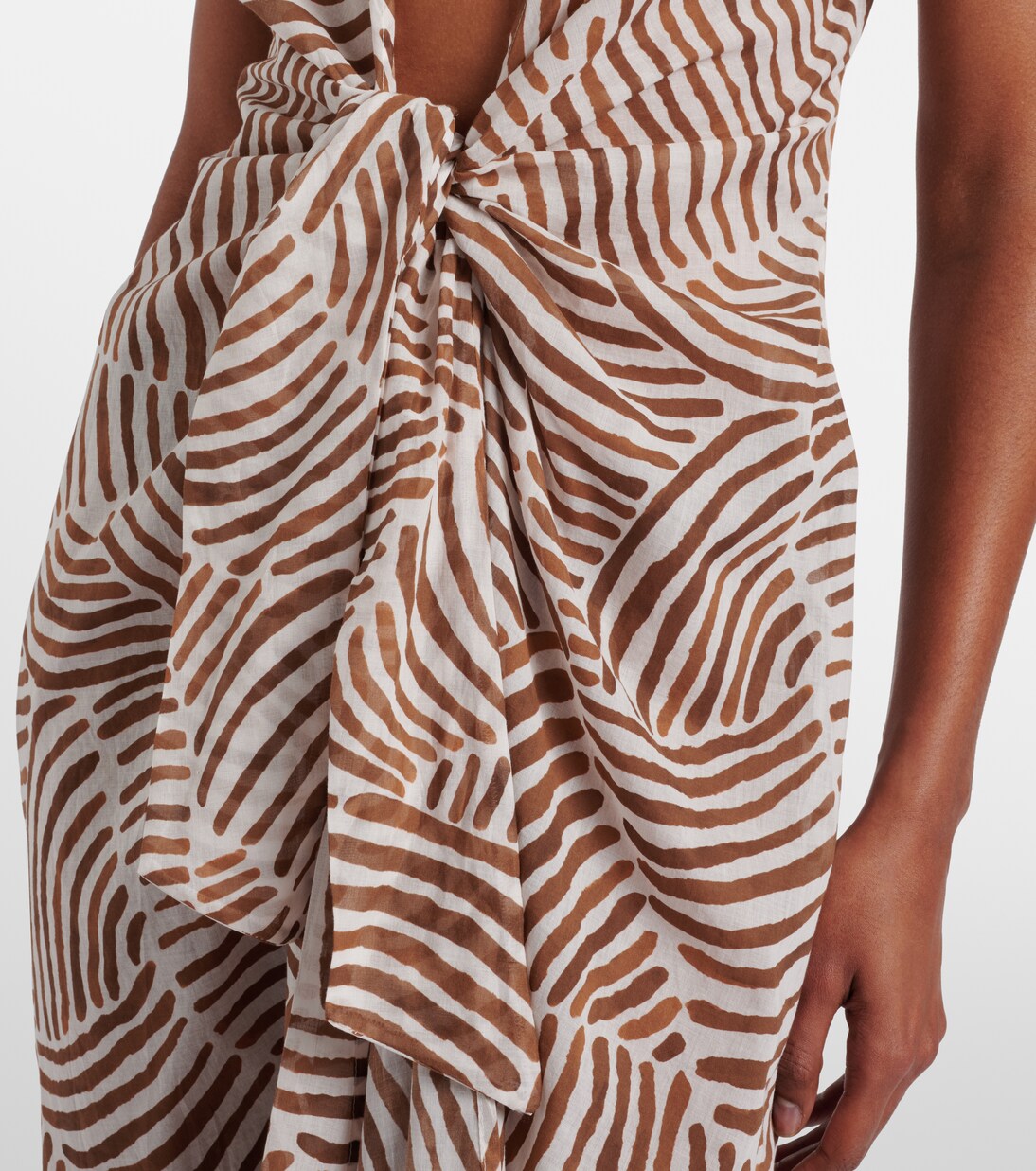 Vestido largo Sasha de algodón estampado | ViX Paula Hermanny