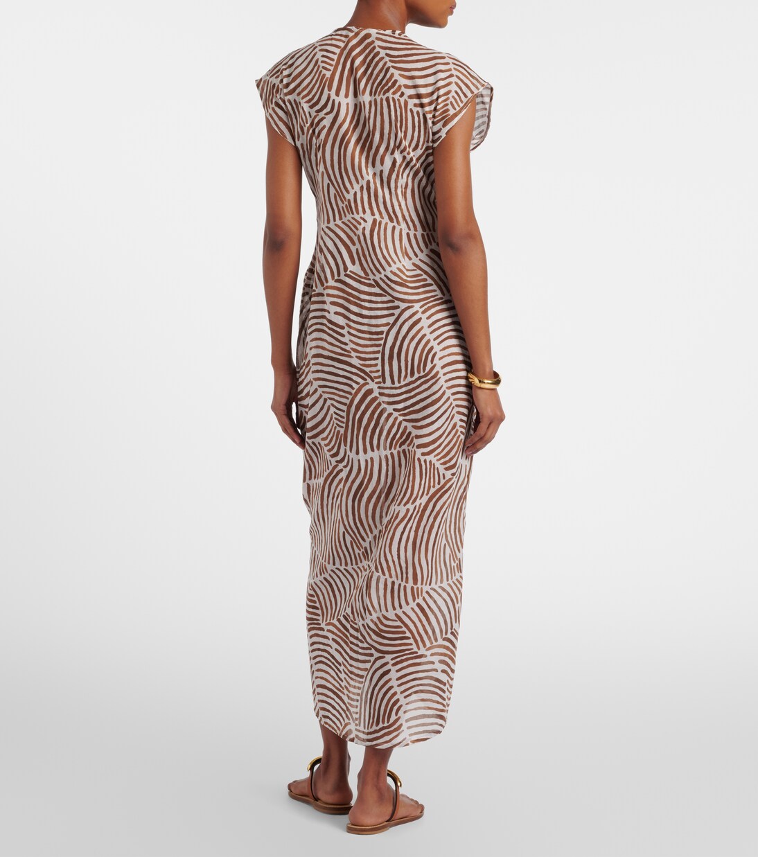 Vestido largo Sasha de algodón estampado | ViX Paula Hermanny