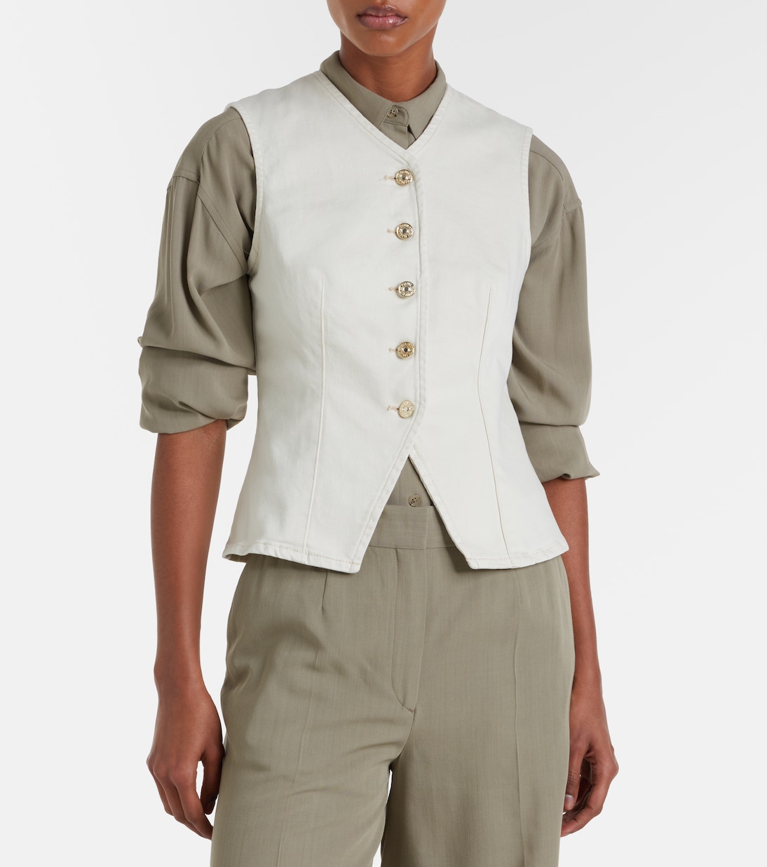 Lady denim vest | 7 For All Mankind