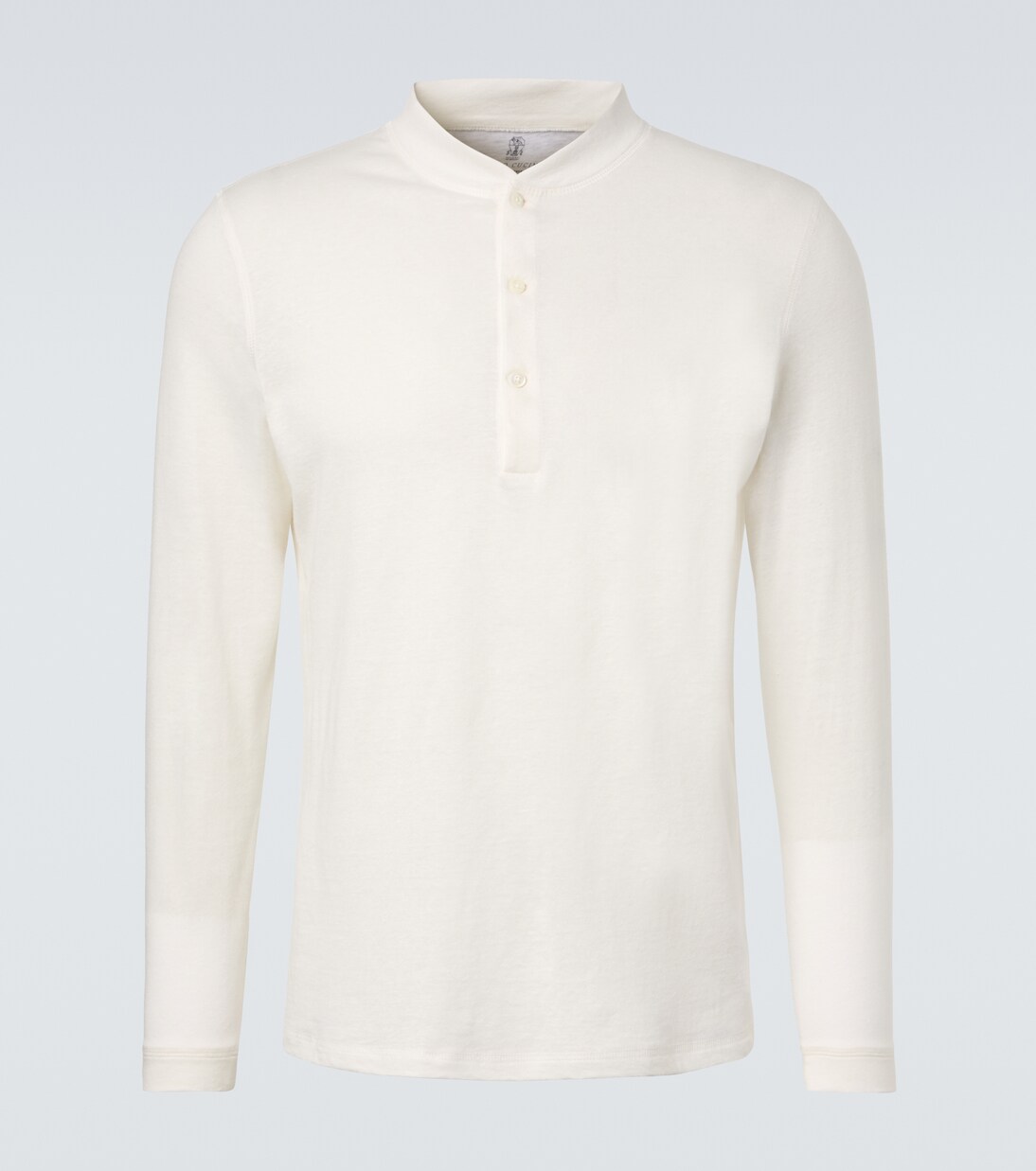 Top in lino e cotone con bottoni | Brunello Cucinelli