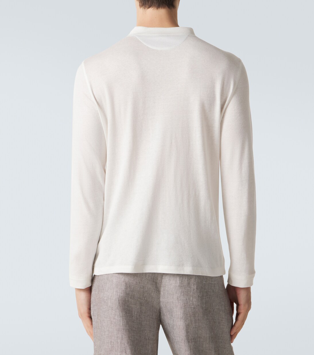 Top in lino e cotone con bottoni | Brunello Cucinelli