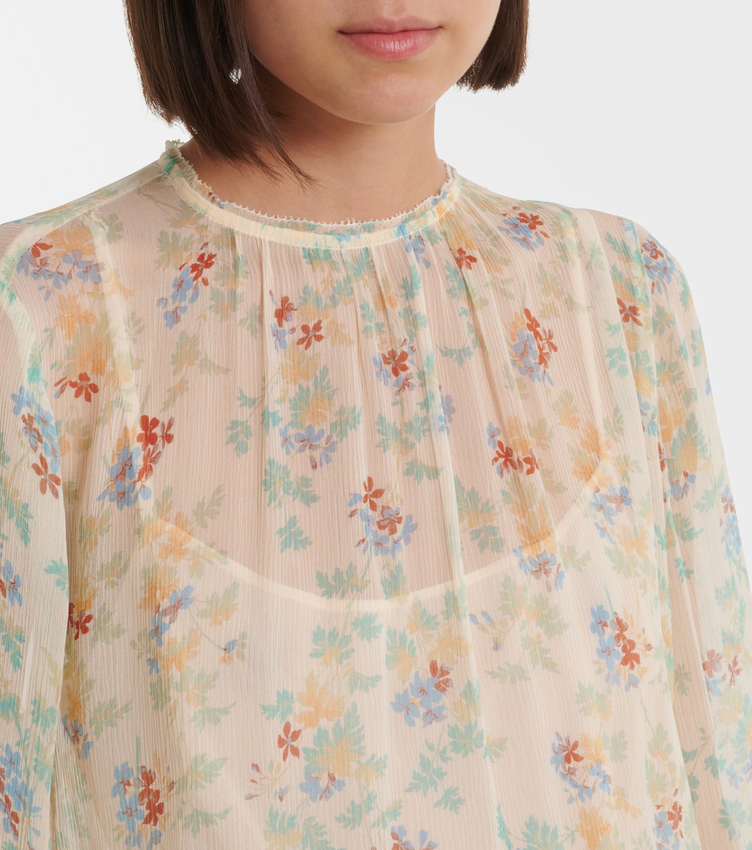 Emmeline floral ruffled silk minidress | Ulla Johnson