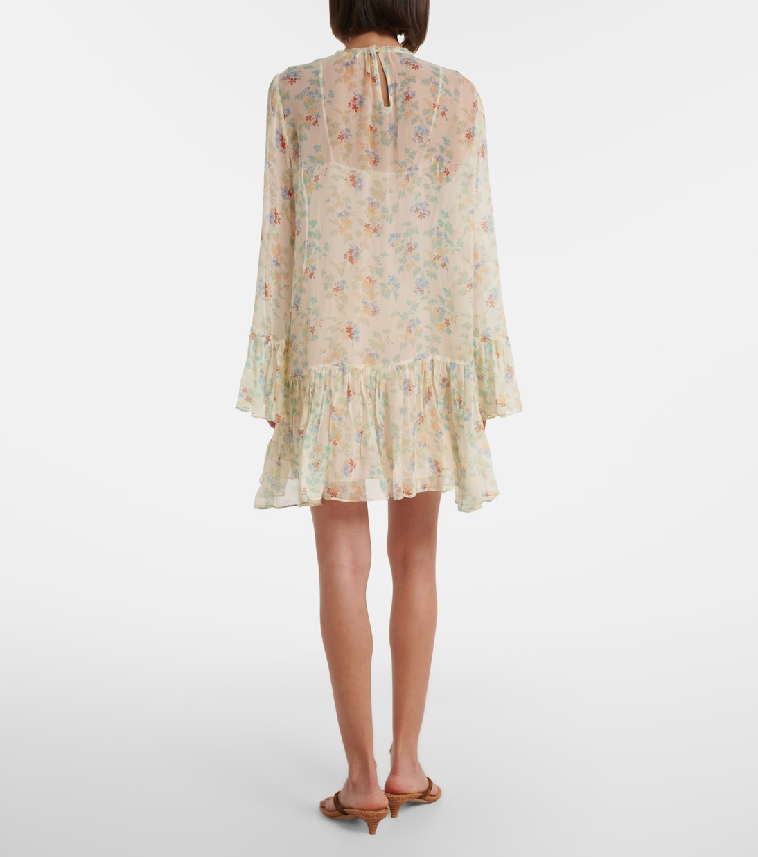 Emmeline floral ruffled silk minidress | Ulla Johnson