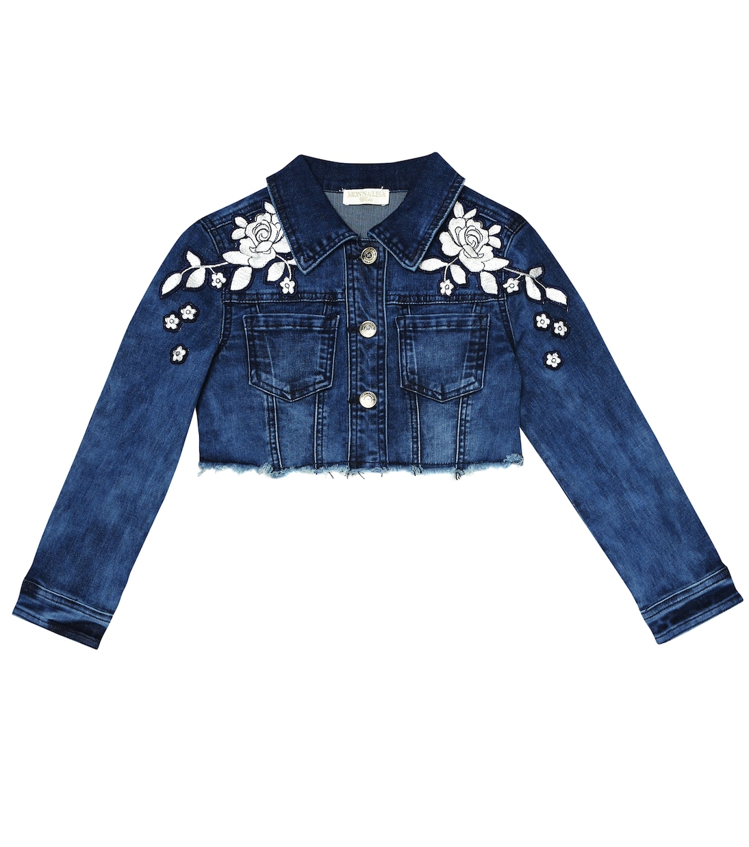 Appliquéd denim jacket | Monnalisa