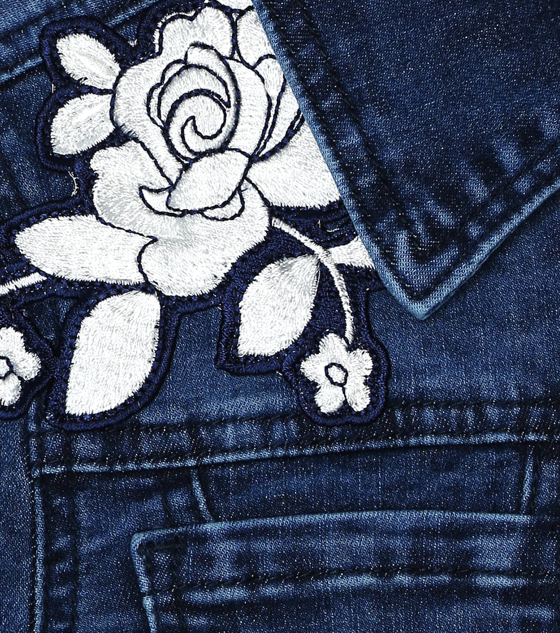 Appliquéd denim jacket | Monnalisa