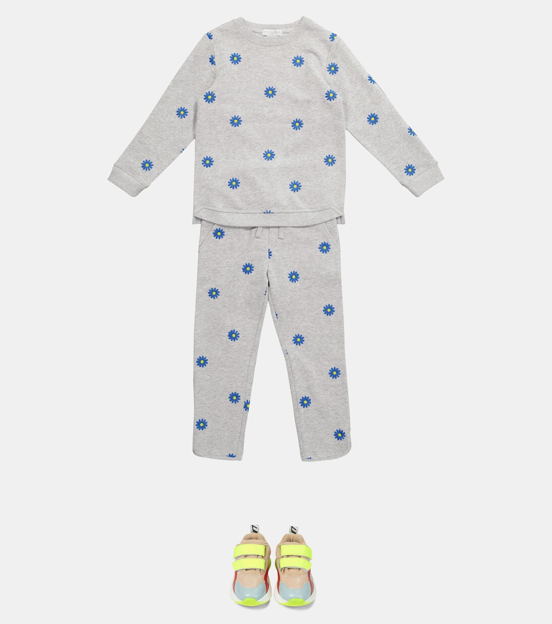Ensemble sweat-shirt et pantalon en coton à fleurs | Stella McCartney Kids