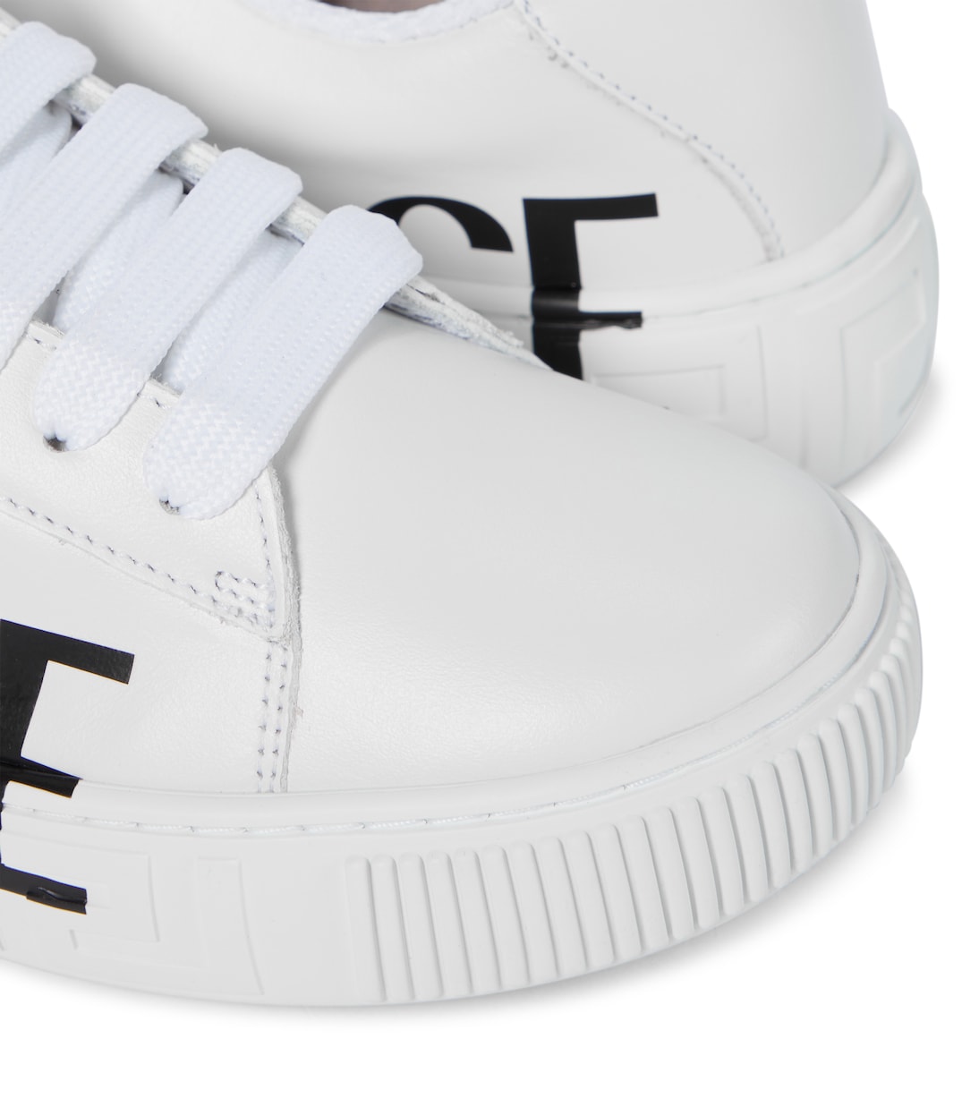 Logo leather sneakers | Versace Kids