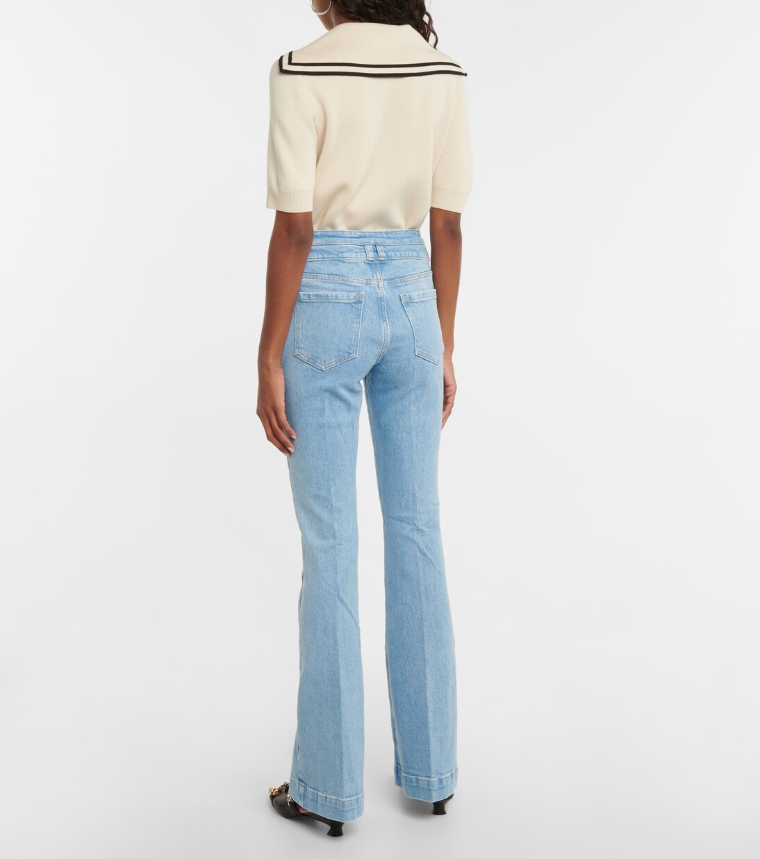 High-Rise Jeans Double Button Flare | Frame
