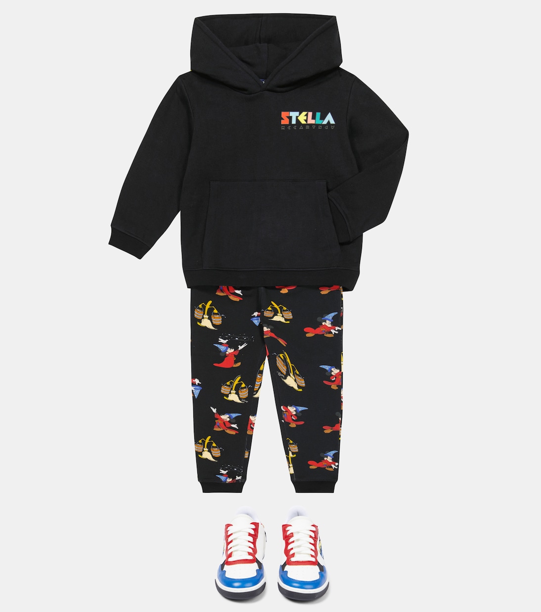 Felpa in cotone con cappuccio e logo | Stella McCartney Kids