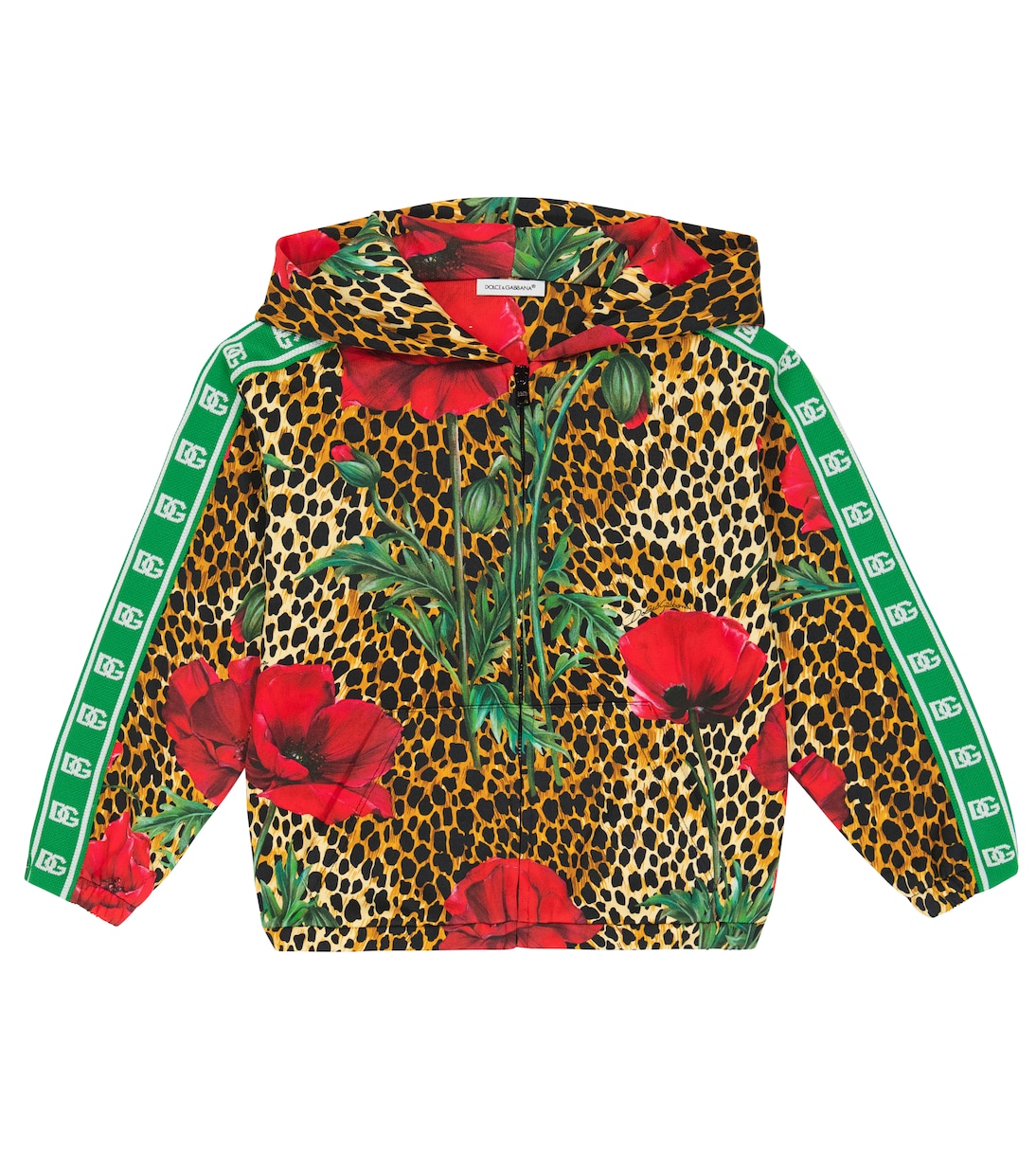 Sweat-shirt à capuche imprimé en coton | Dolce&Gabbana Kids