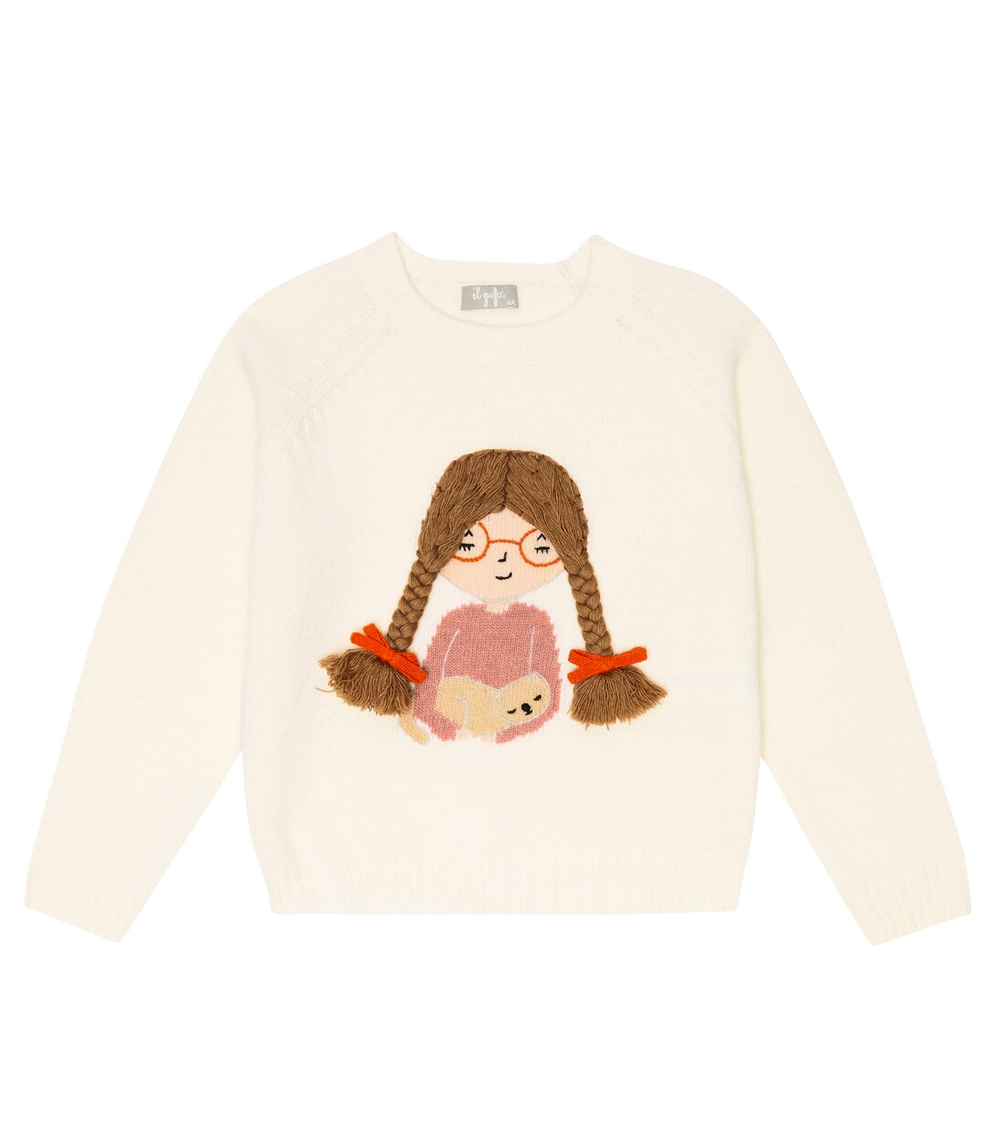 Embroidered virgin wool sweater | Il Gufo