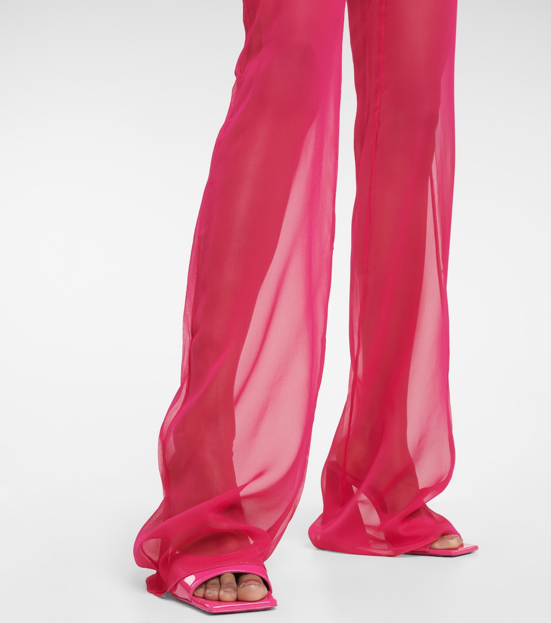 Pantalon ample à taille mi-haute en soie | Nensi Dojaka