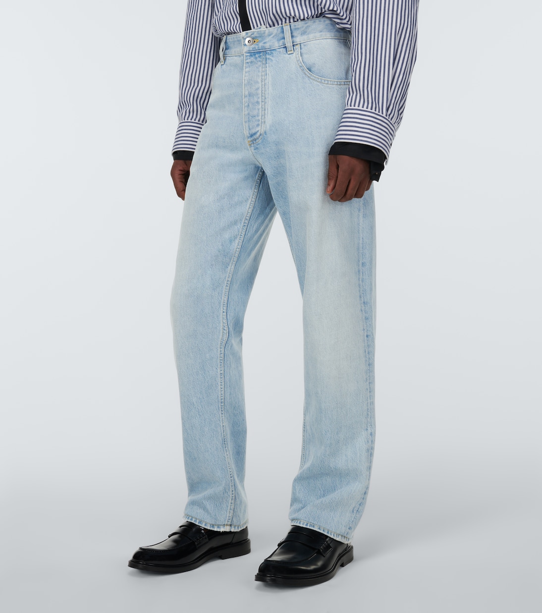 Jeans rectos de tiro medio | Bottega Veneta