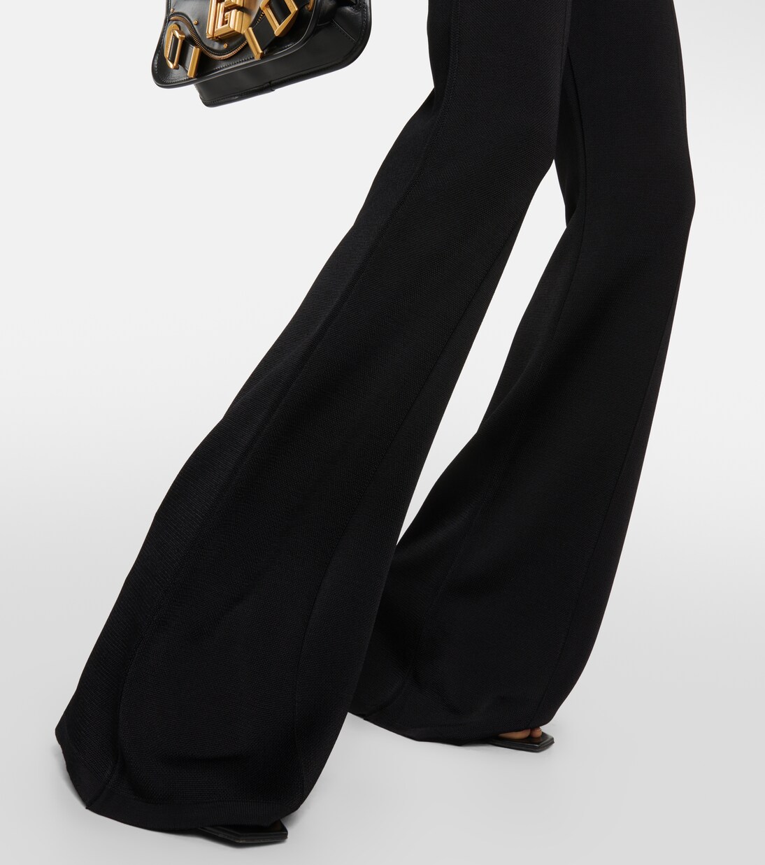 High-rise flared knit pants | Balmain