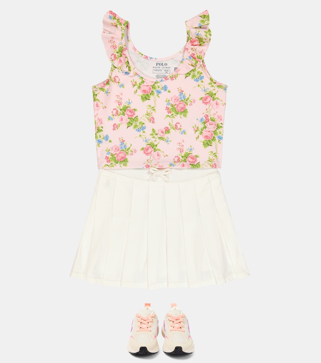 Ruffle-trimmed floral jersey top | Polo Ralph Lauren Kids
