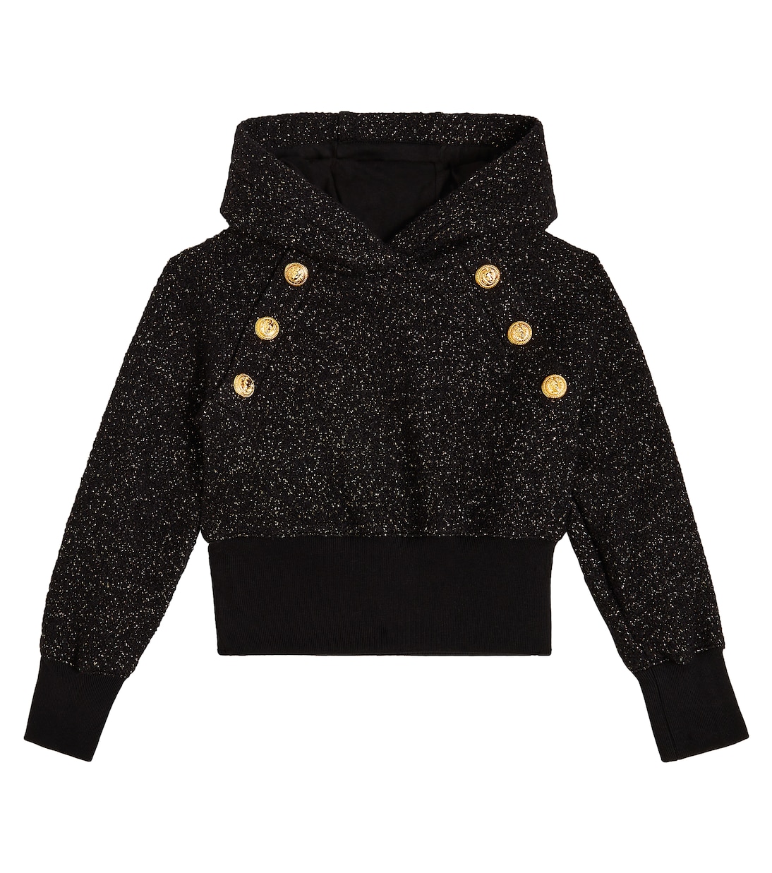 Cotton and wool-blend hoodie | Balmain Kids
