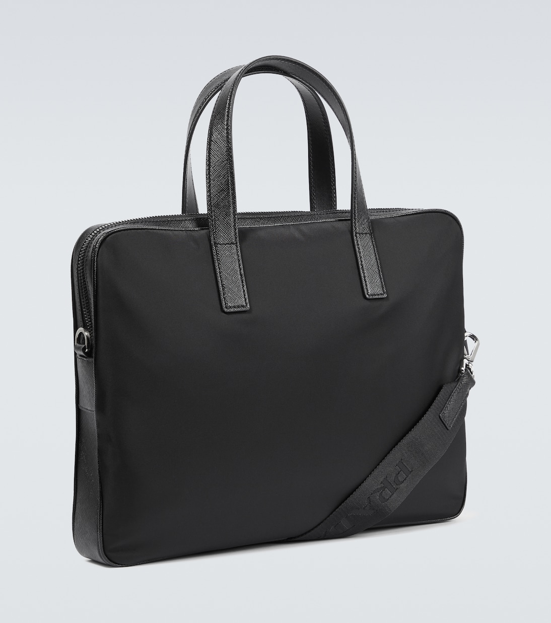 Porte-documents en Re-Nylon et cuir | Prada