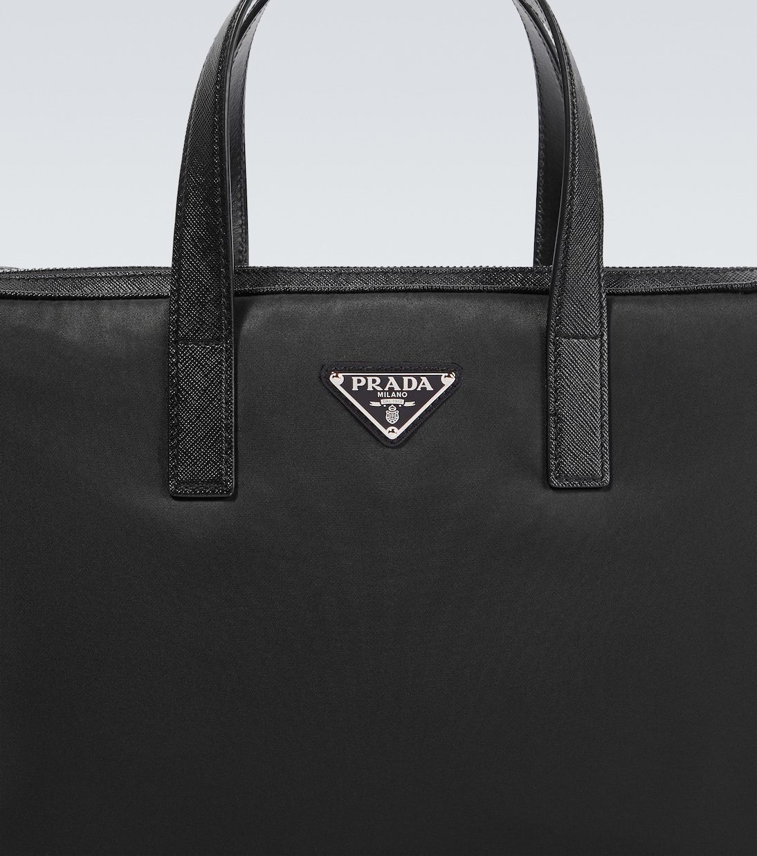 Porte-documents en Re-Nylon et cuir | Prada