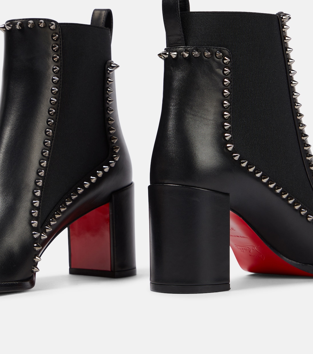 Botines Out Line Spikes de piel | Christian Louboutin