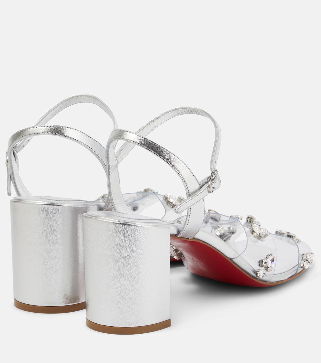 Queenie PVC and metallic leather sandals | Christian Louboutin