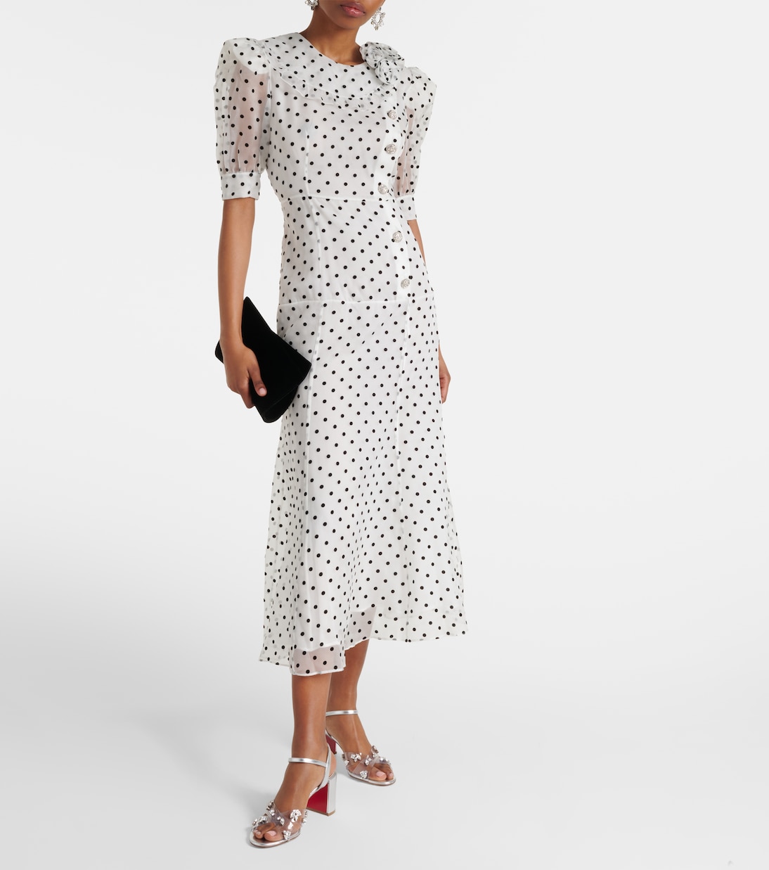 Queenie PVC and metallic leather sandals | Christian Louboutin