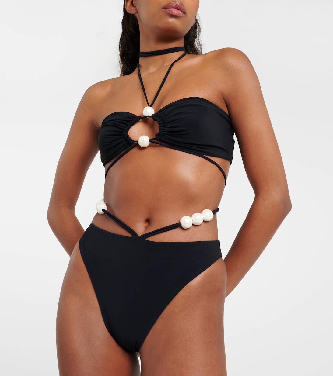 Beaded bandeau bikini top | Magda Butrym