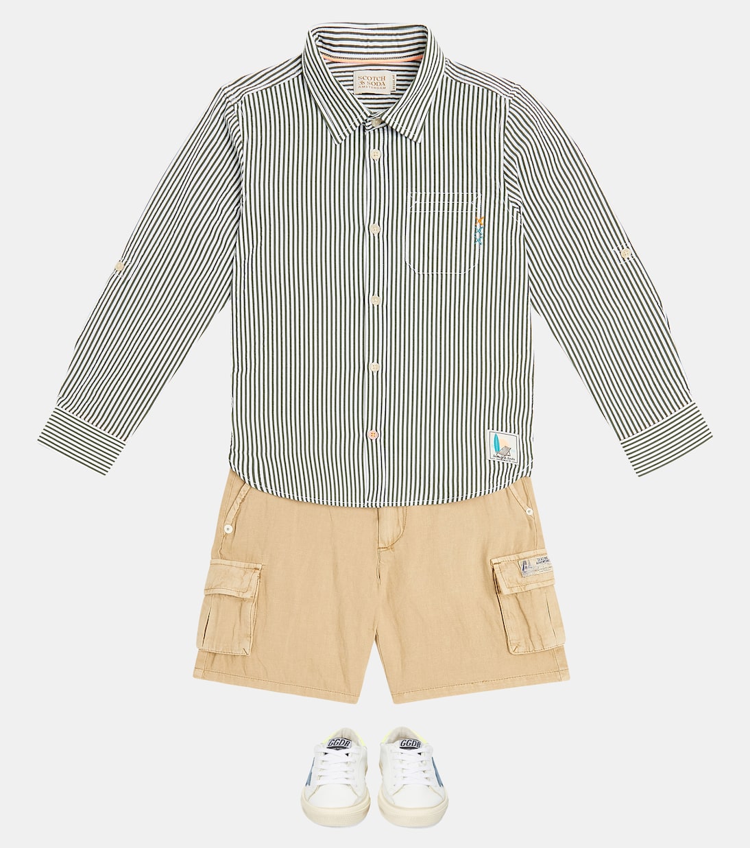 Cargoshorts aus Baumwolle und Leinen | Scotch & Soda Kids