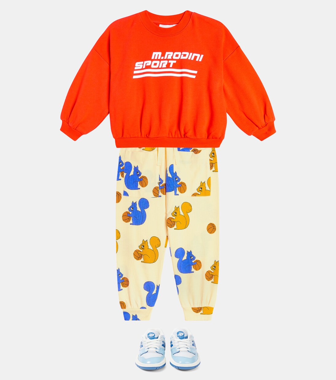 Squirrels cotton jersey sweatpants | Mini Rodini